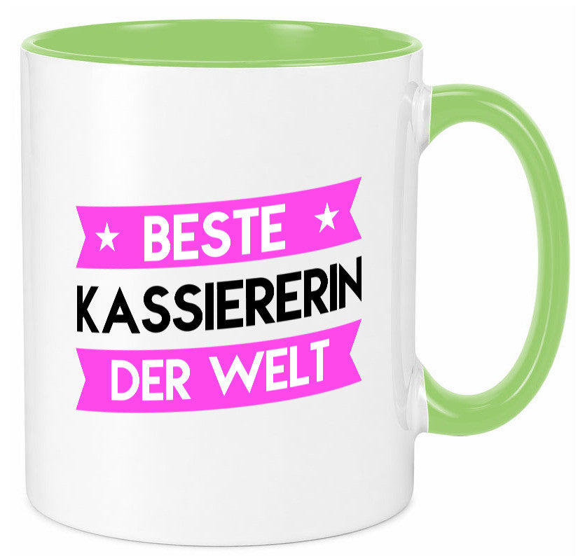 Beste Kassiererin lustiger Spruch Geschenk Humor Geschenkidee Tasse