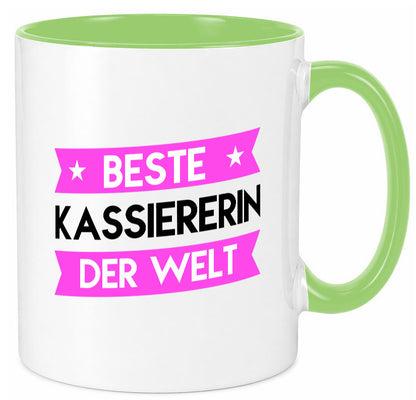 Beste Kassiererin lustiger Spruch Geschenk Humor Geschenkidee Tasse
