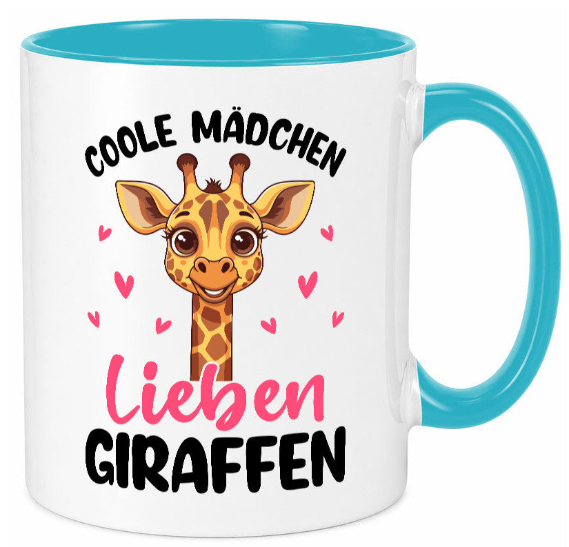 Coole Mädchen lieben Giraffen | Giraffe Geschenk Humor Geschenkidee lustiger Tasse