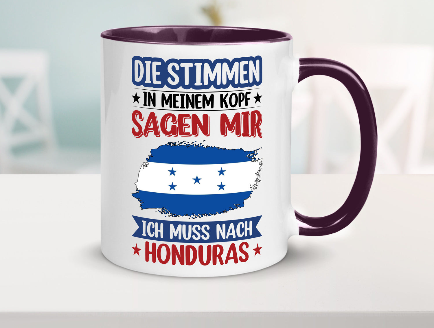 Honduras | Urlaub Stimmen in meinem Kopf Traumland Geschenkidee Humor Tasse