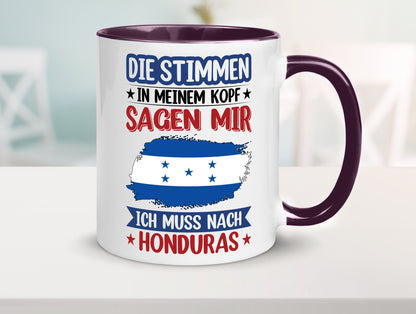 Honduras | Urlaub Stimmen in meinem Kopf Traumland Geschenkidee Humor Tasse