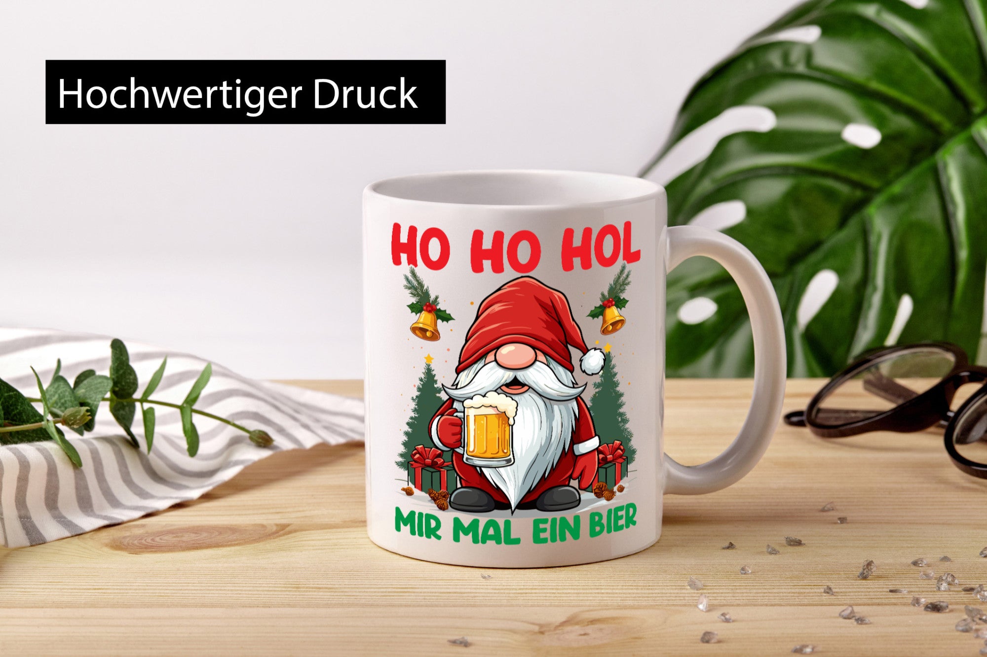Hol mir mal ein Bier | Biertrinker Weihnachtsbier Humor Geschenkidee Tasse