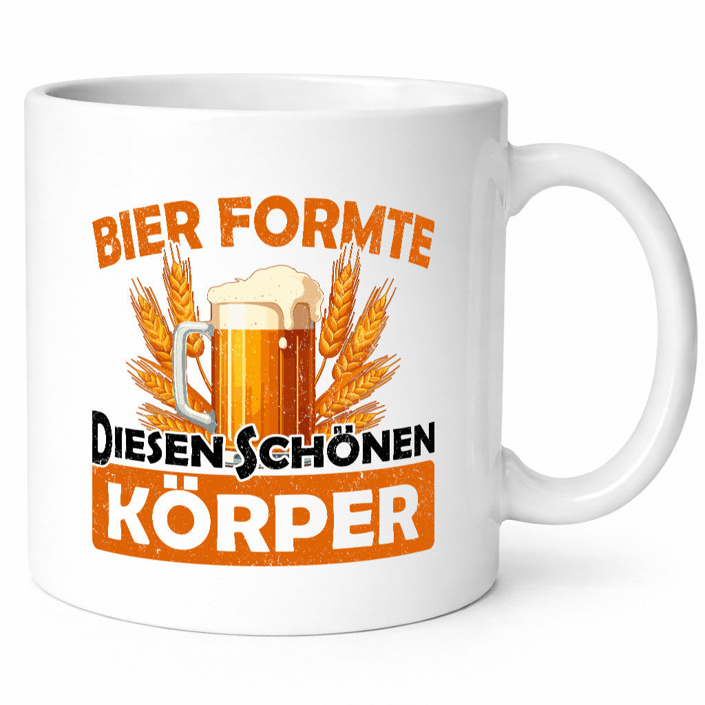 Bier förmte diesen Körper | bierliebhaber v2 Humor Geschenkidee Tasse