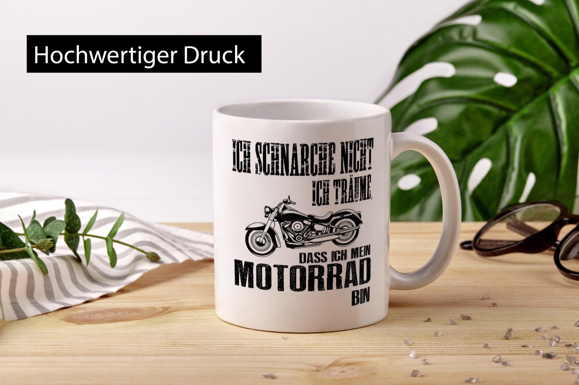 Ich schnarche nicht | Biker Tasse Motorradfahrer lustiger Spruch Geschenk Humor