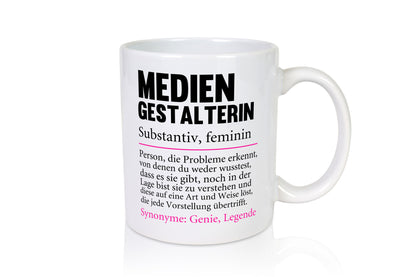 Mediengestalterin | Spruch Beruf Medien Humor Geschenkidee Arbeit Kollegen Büro