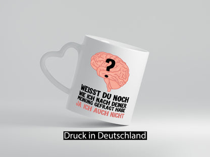Deine Meinung lustig Humor Geschenkidee Geschenk Tasse