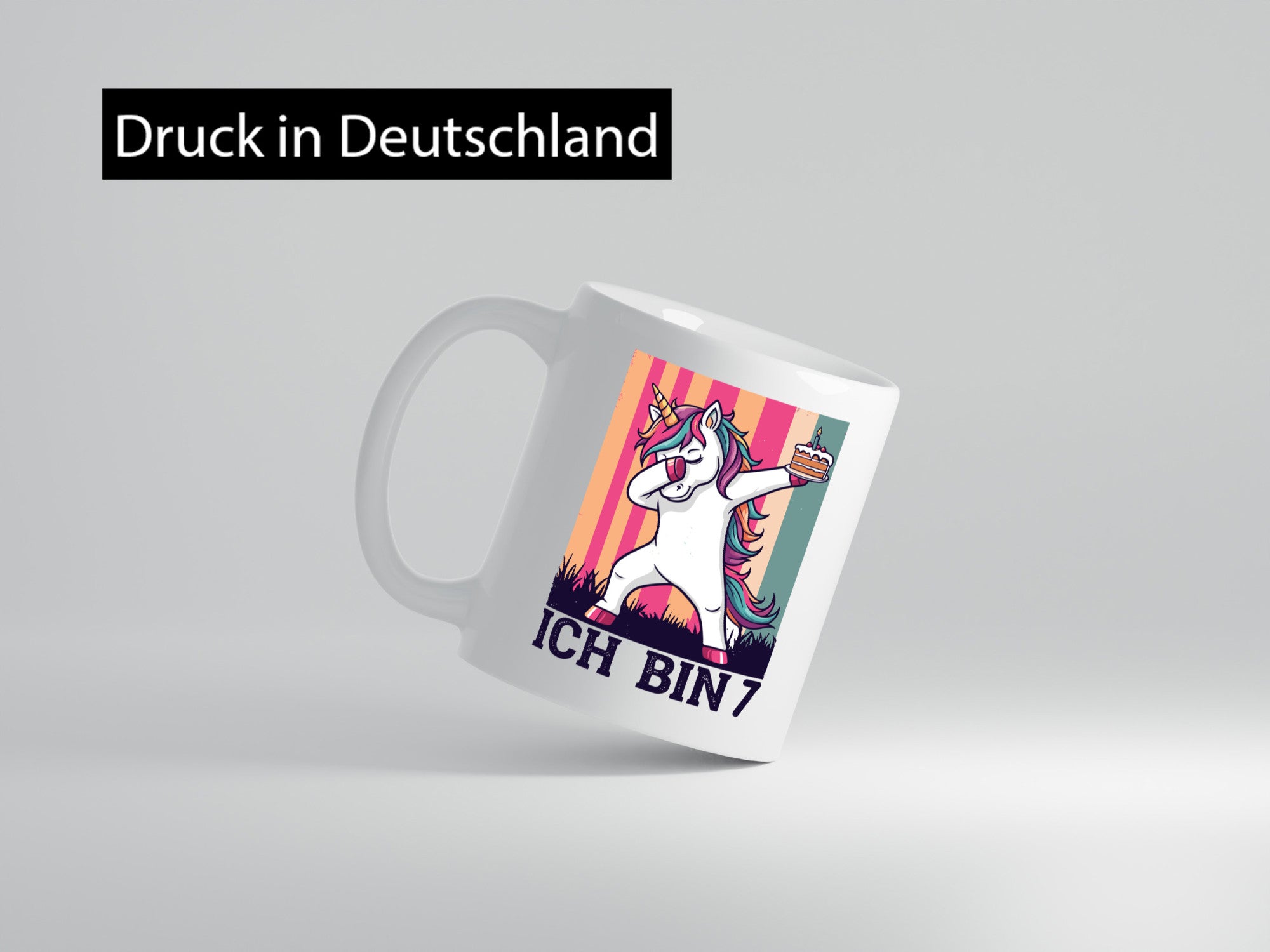 7 Geburtstag | Einhorn Damping Mädchen Geschenkidee Humor Tasse