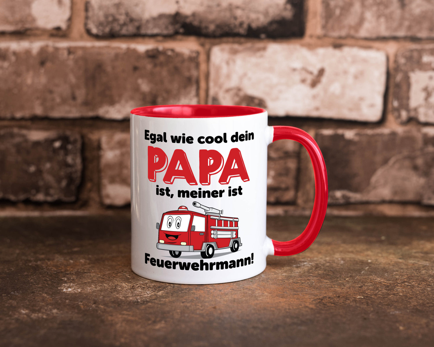 Cooler Papa | Feuerwehrmann Bester der Welt Humor Geschenkidee Tasse