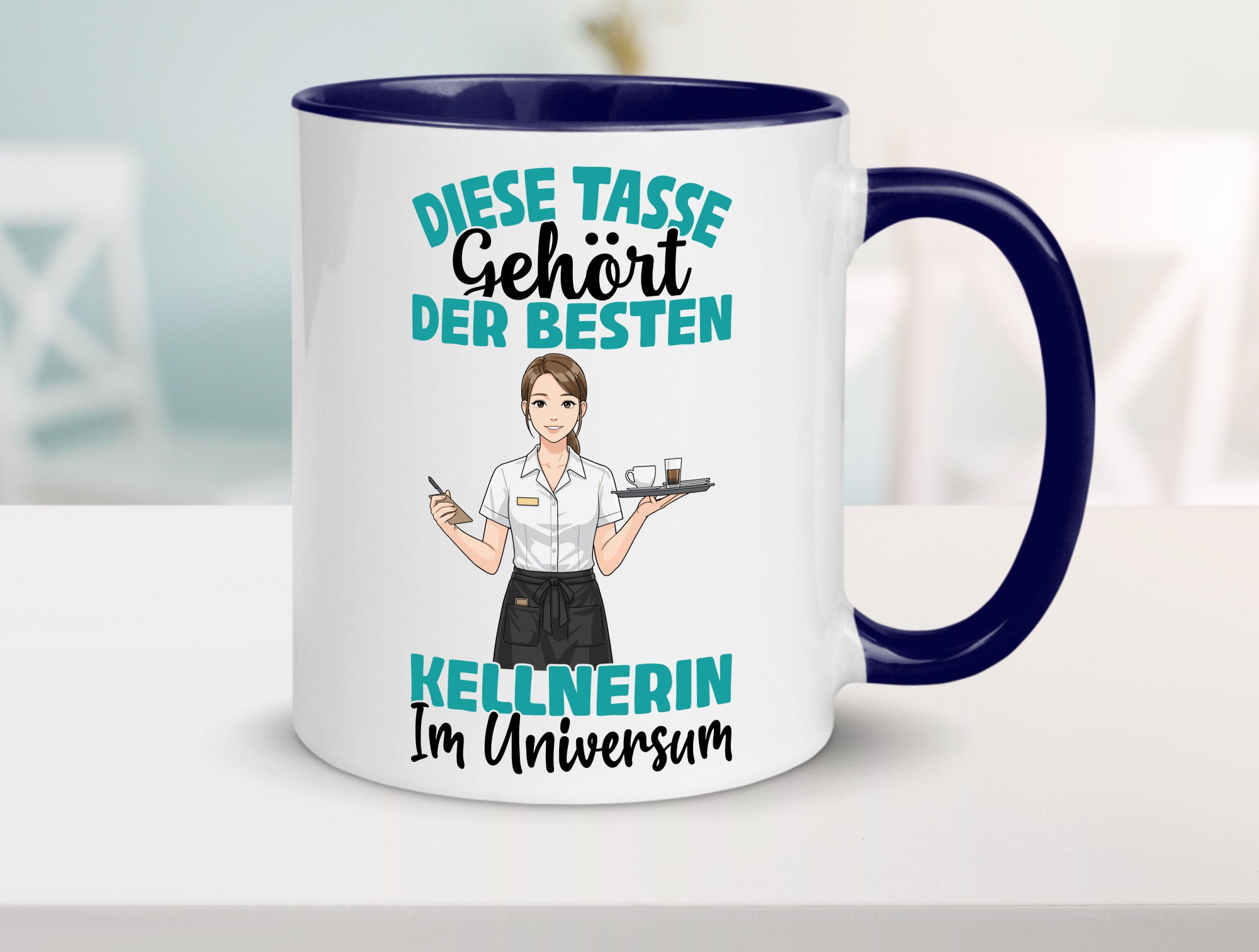 Im Universum: Kellnerin | Beruf kellnern Bedienung Geschenkidee Arbeit Kollegen