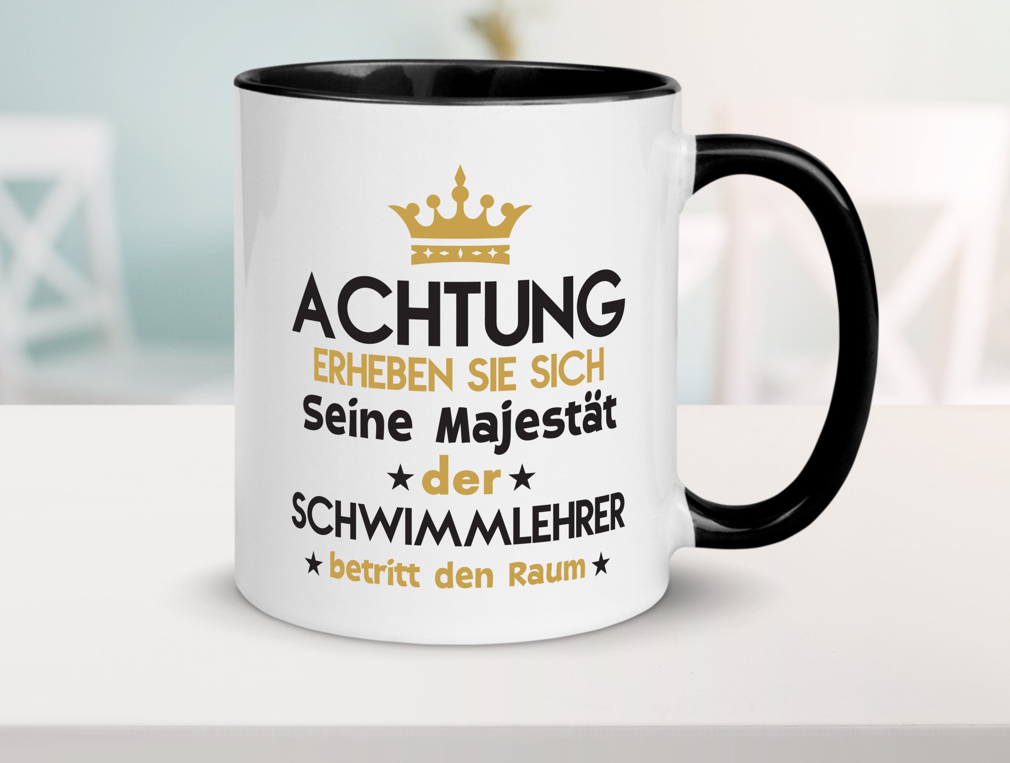 Seine Majestät Schwimmlehrer | Lehrer Schüler schwimmen Geschenkidee Humor Tasse