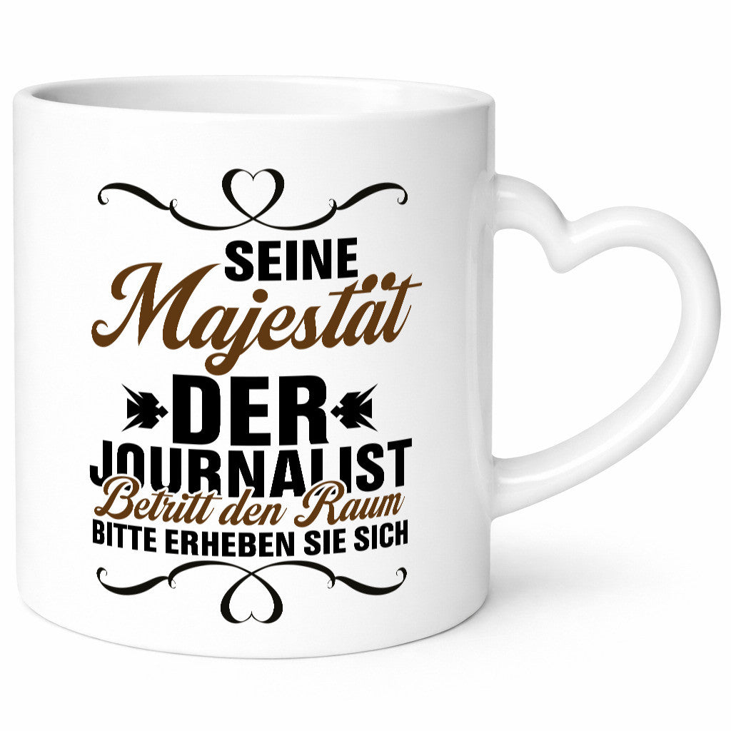 Der Jounalist betritt den Raum erheben sie sich Geschenk Humor Geschenkidee