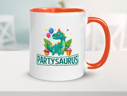 Partysaurus | Geburtstag Dinosaurier Luftballon Geschenkidee Humor Tasse