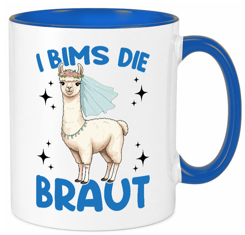I Bims die Braut | Lama JGA Hochzeit lustig Humor Geschenkidee Geschenk Tasse