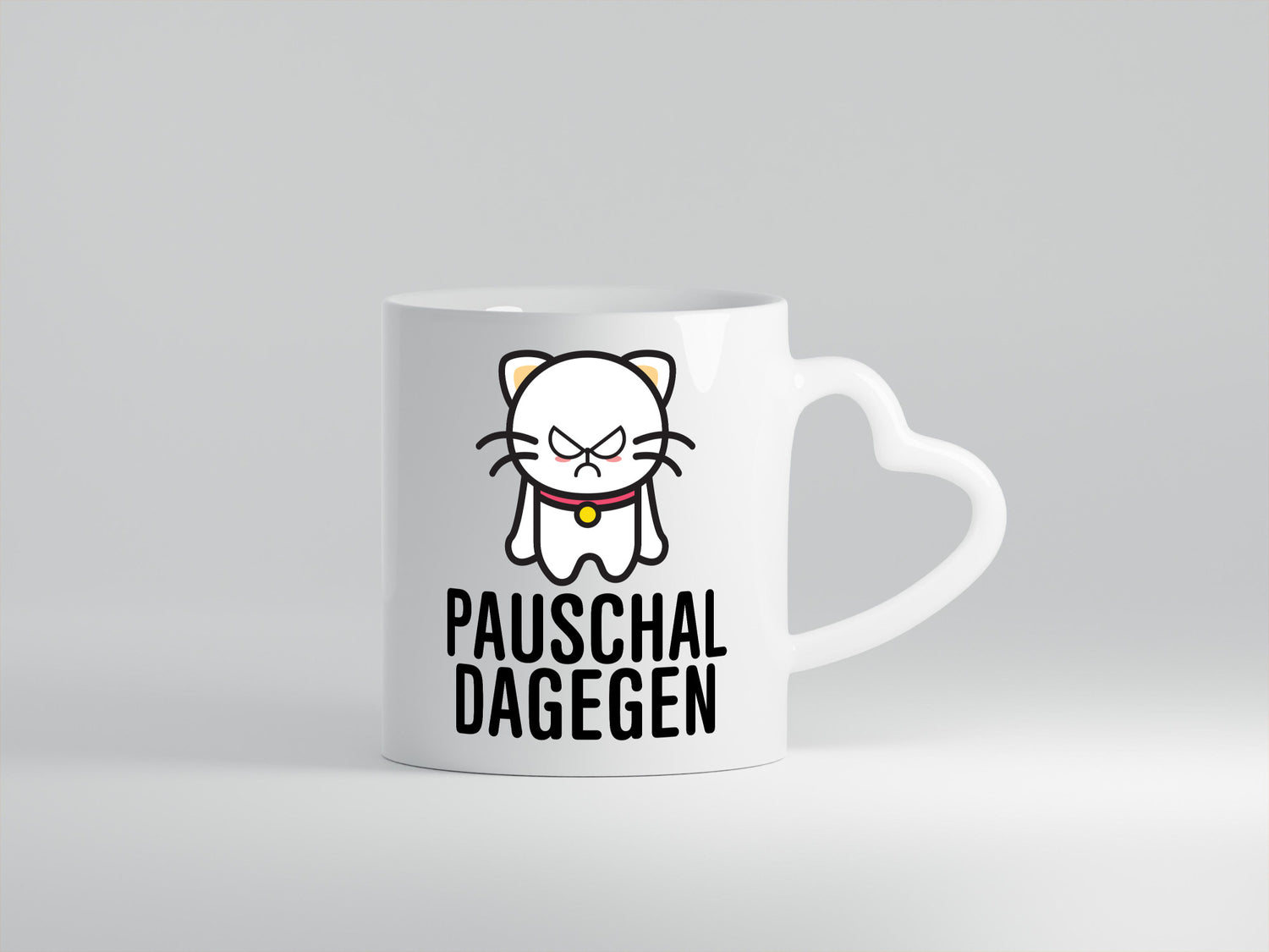 Pauschal dagegen | Katze Wut Geschenk Tierliebhaber Humor lustiger Spruch Tasse