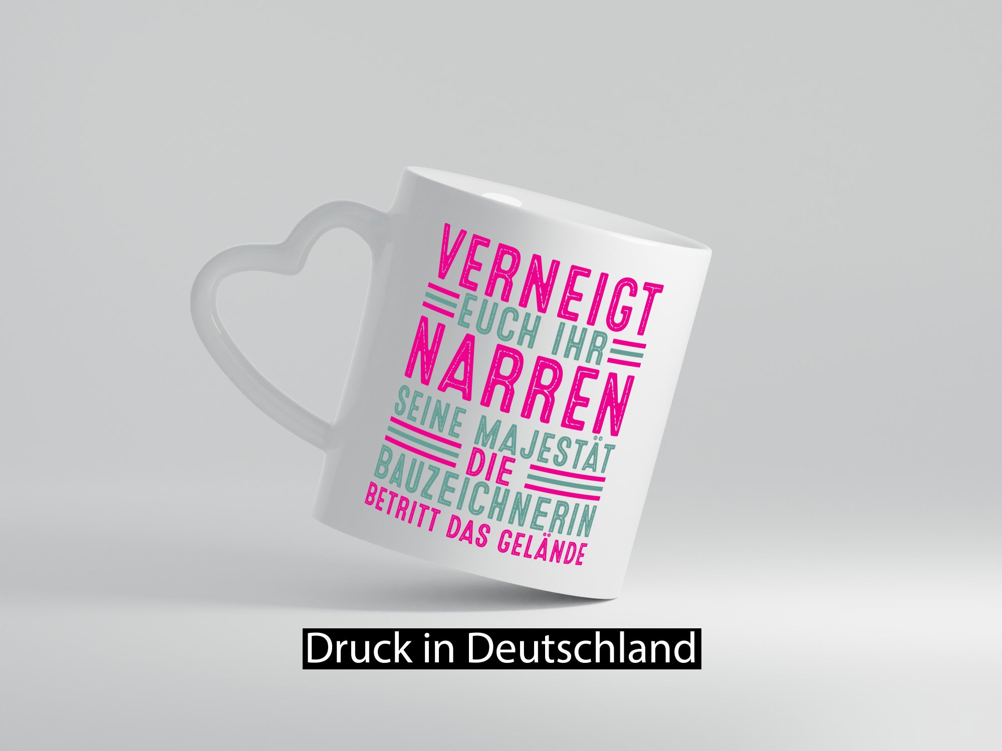 Verneigt euch: Bauzeichnerin | Zeichnerin v2 Humor Geschenkidee Tasse