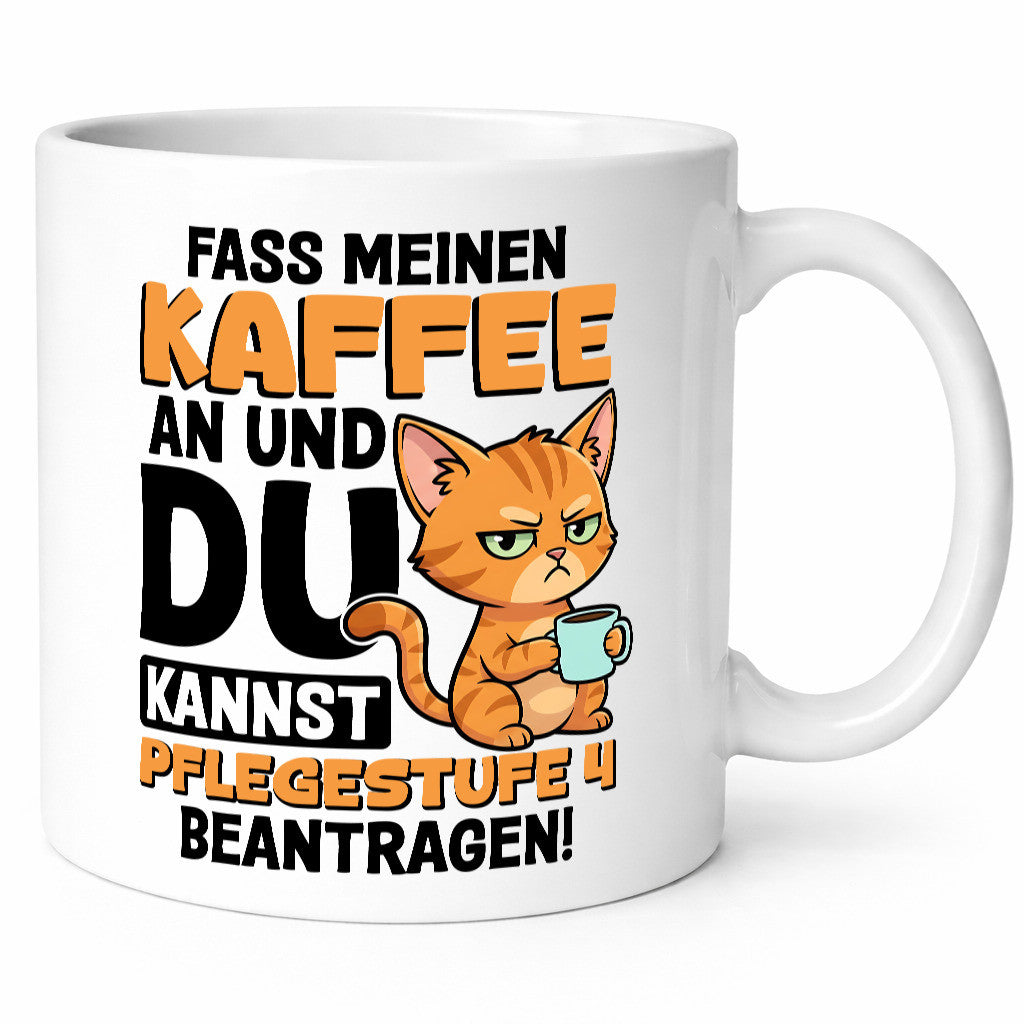 Fass meinen Kaffee an | Pflegestufe 4 Krankenschwester v2 Geschenkidee Humor Tasse