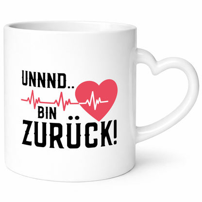 Bin zurück | Herzschlag Reanimation Puls Arzt Klinik Geschenk Humor