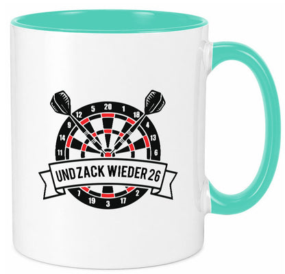 Und zack wieder 26 | Dart lustig Humor Geschenkidee Geschenk Tasse