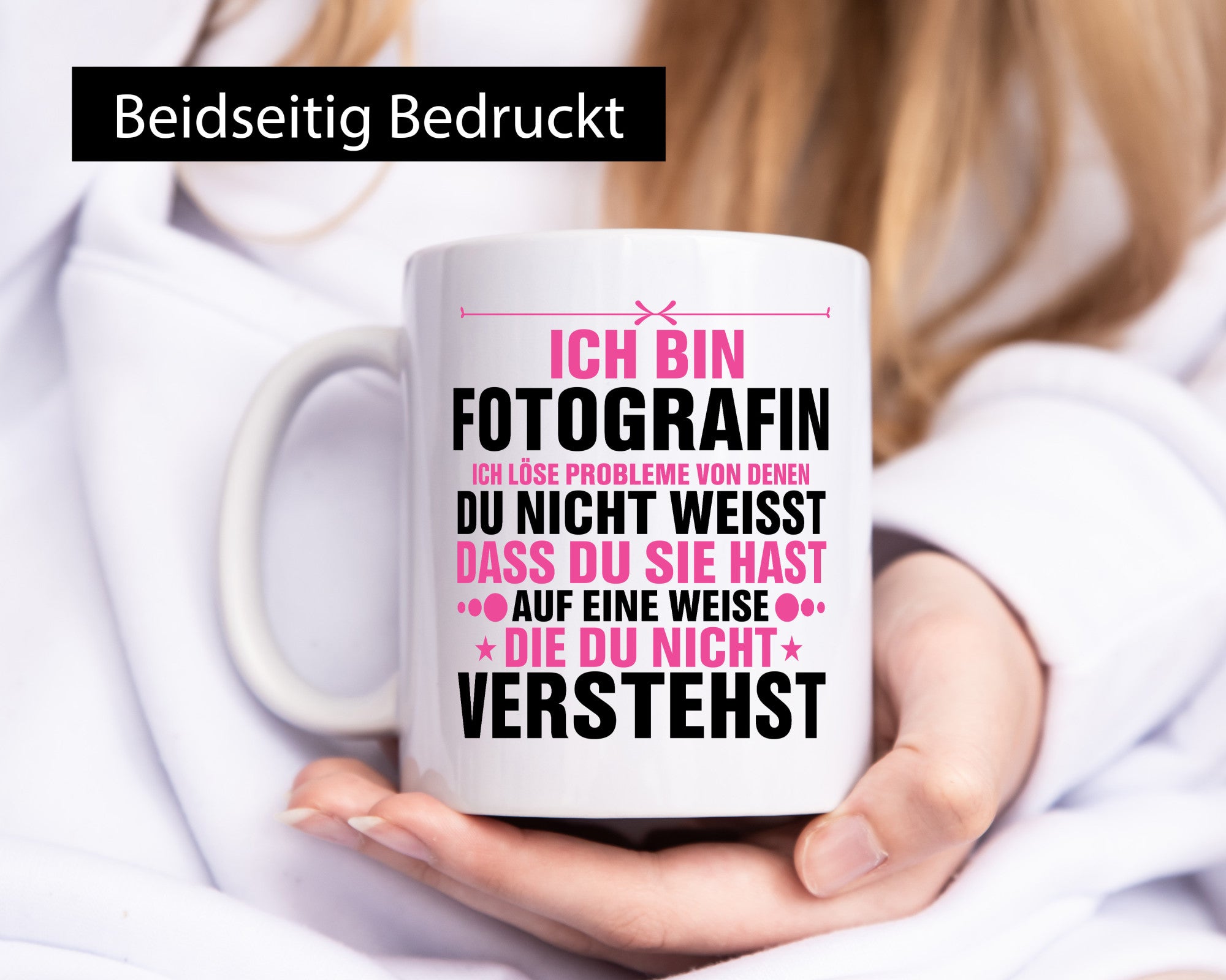 Löse Probleme: Fotografin | Fotografie Kamera Humor Geschenkidee Tasse