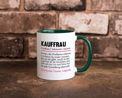 Kauffrau | Humor Spruch Definition Kauffrauen Geschenkidee Tasse