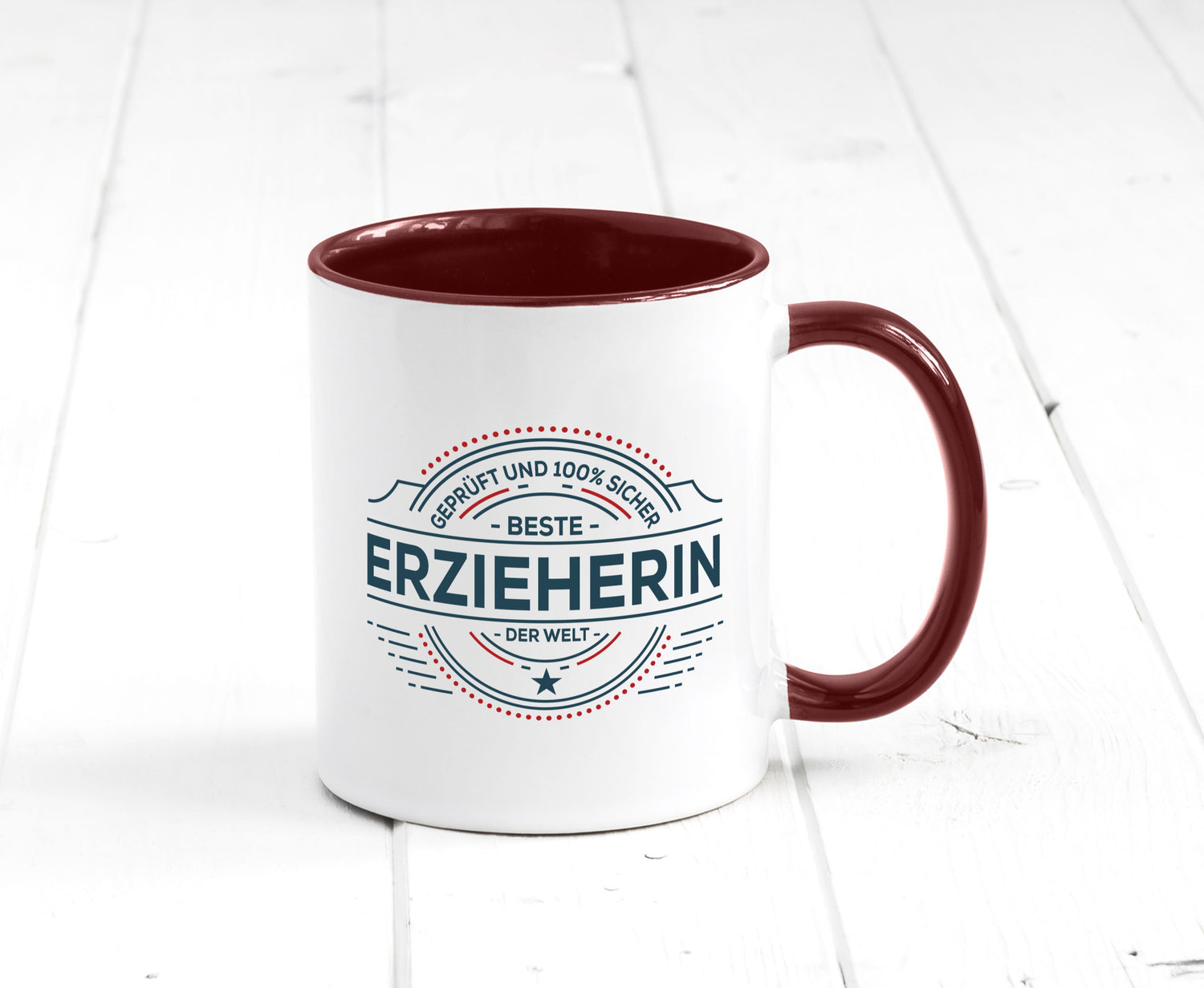 Geprüft und sicher: Erzieherin | Pädagogin Schule Geschenk Humor Geschenkidee