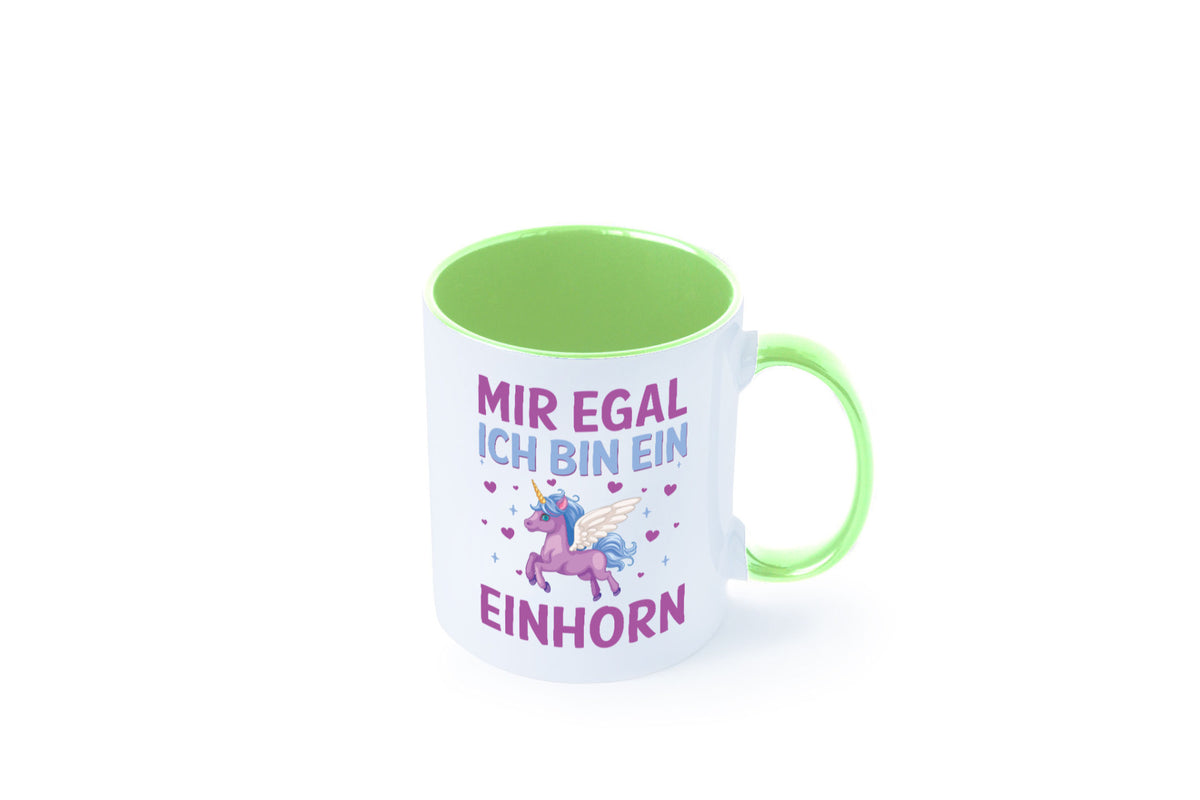 Mir egal, ich bin ein Einhorn| Herzen Geschenkidee Humor Tasse
