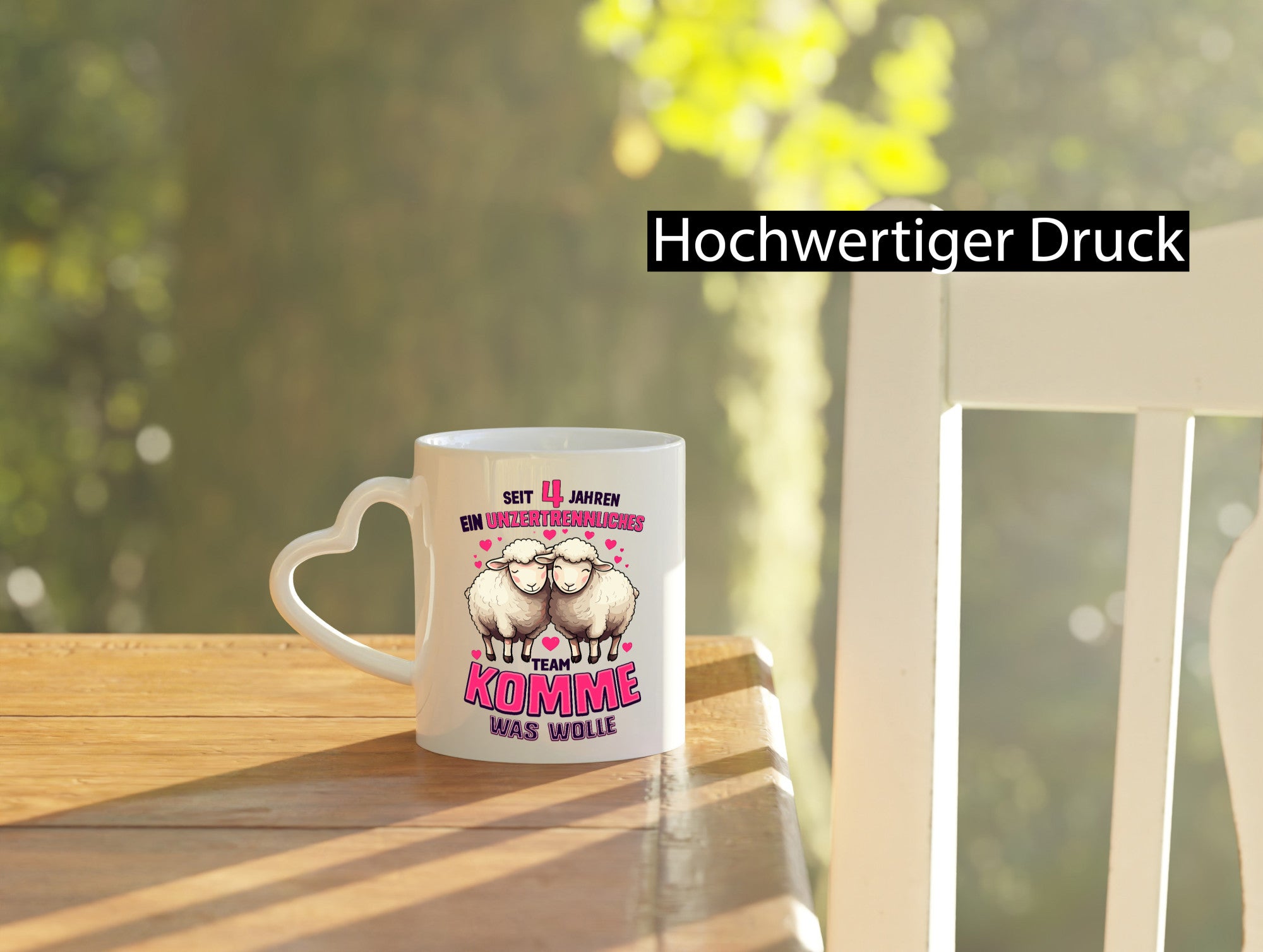 4 Jahre Verheiratet | ein Team Ehepaar v2 Humor Geschenkidee Tasse