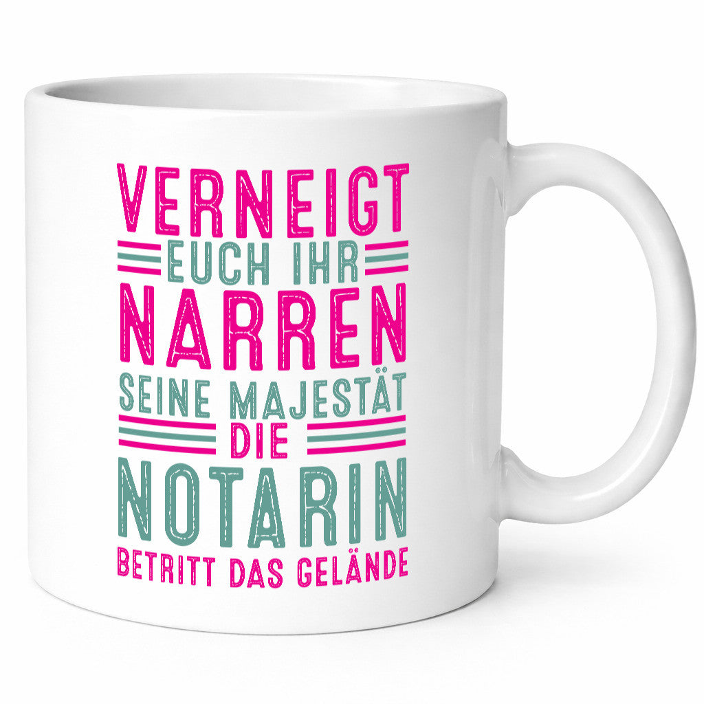 Verneigt euch: Notarin | Juristin lustig Humor Geschenkidee Geschenk Tasse
