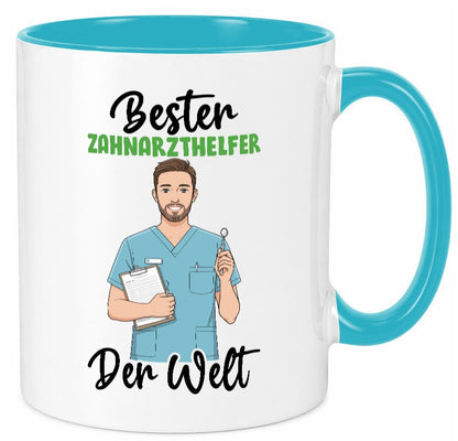 Bester Zahnarzthelfer | Zahnmedizin v2 lustiger Spruch Geschenk Humor Tasse