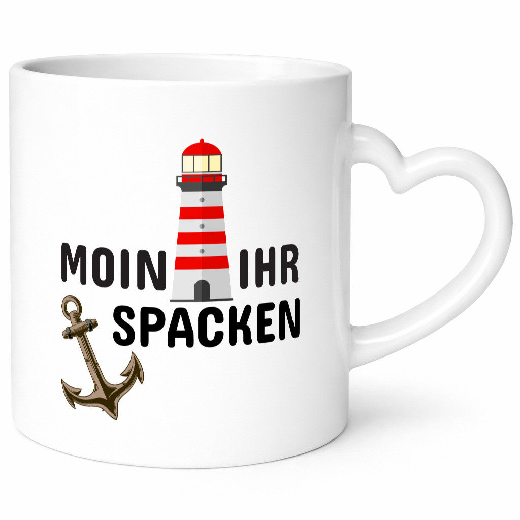 Moin Ihr Spacken | Norddeutscher Tasse Leuchtturm Geschenkidee Humor