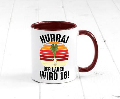 Hurra der lauch wird 18 | 18. Geburtstag Ehrentag lustiger Spruch Geschenk