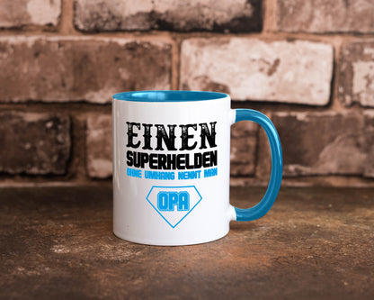Superheld Opa Geschenk Familie Geschenkidee lustiger Spruch Tasse