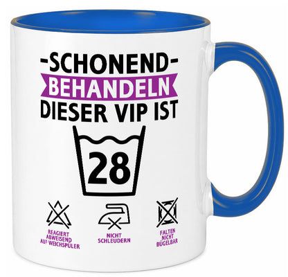 28 Geburtstag | schonend behandeln Jahre Humor Geschenkidee Tasse