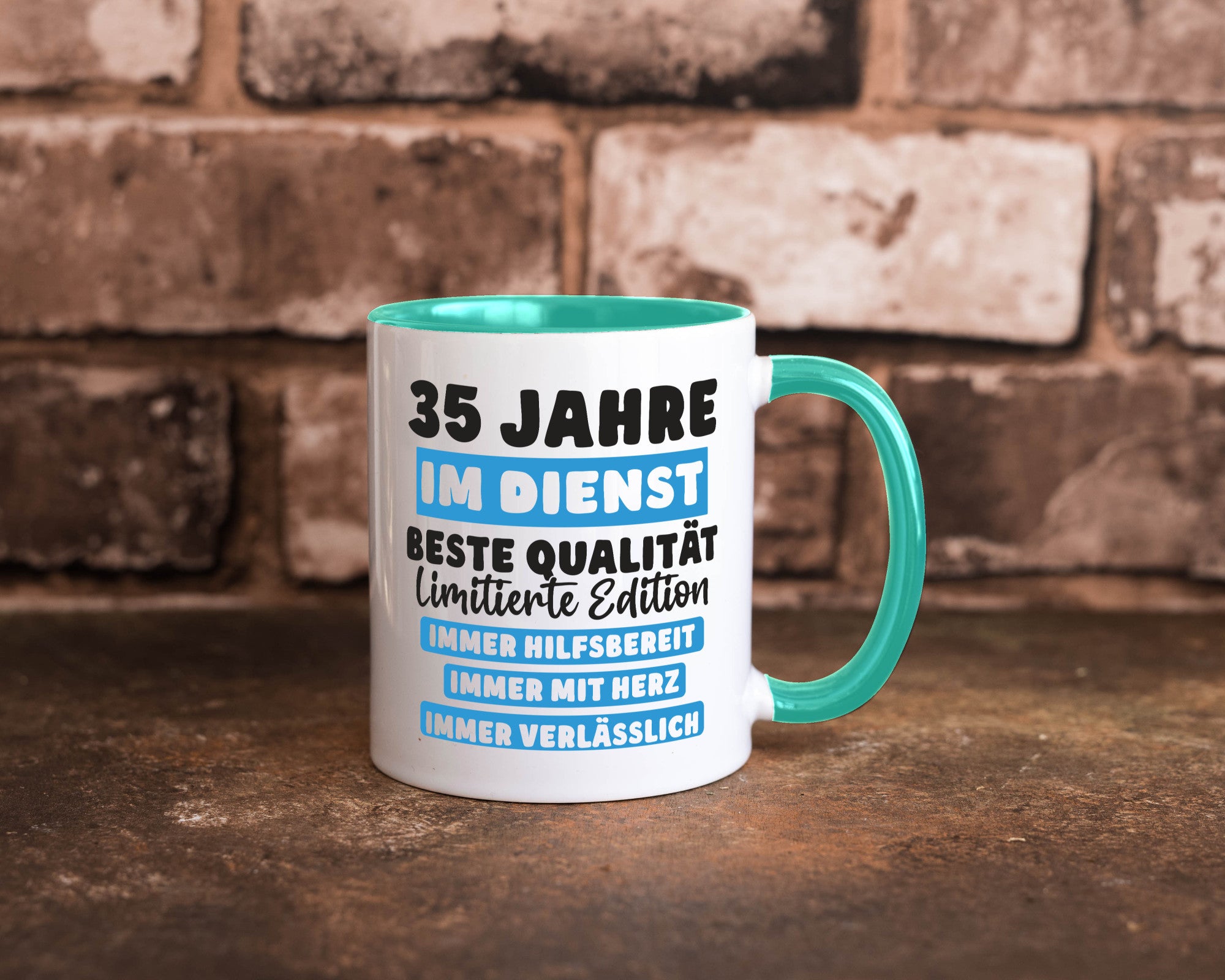 35 Jahre im Dienst | Jubiläum Arbeit v6 lustiger Spruch Geschenk Kollegen Büro