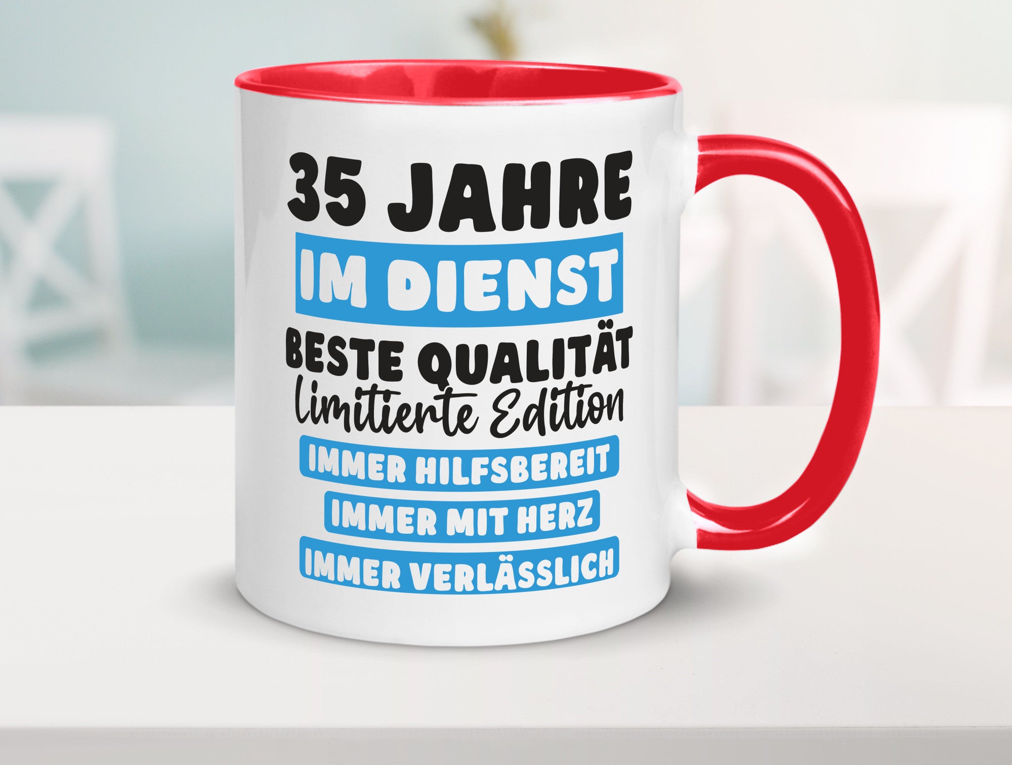 35 Jahre im Dienst | Jubiläum Arbeit v6 lustiger Spruch Geschenk Kollegen Büro