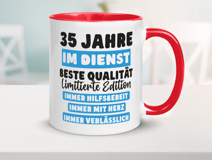 35 Jahre im Dienst | Jubiläum Arbeit v6 lustiger Spruch Geschenk Kollegen Büro