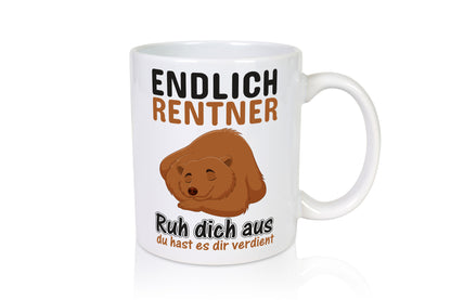 Endlich Rentner | Ruhestand Tasse Rente genießen Geschenk Jubiläum lustiger