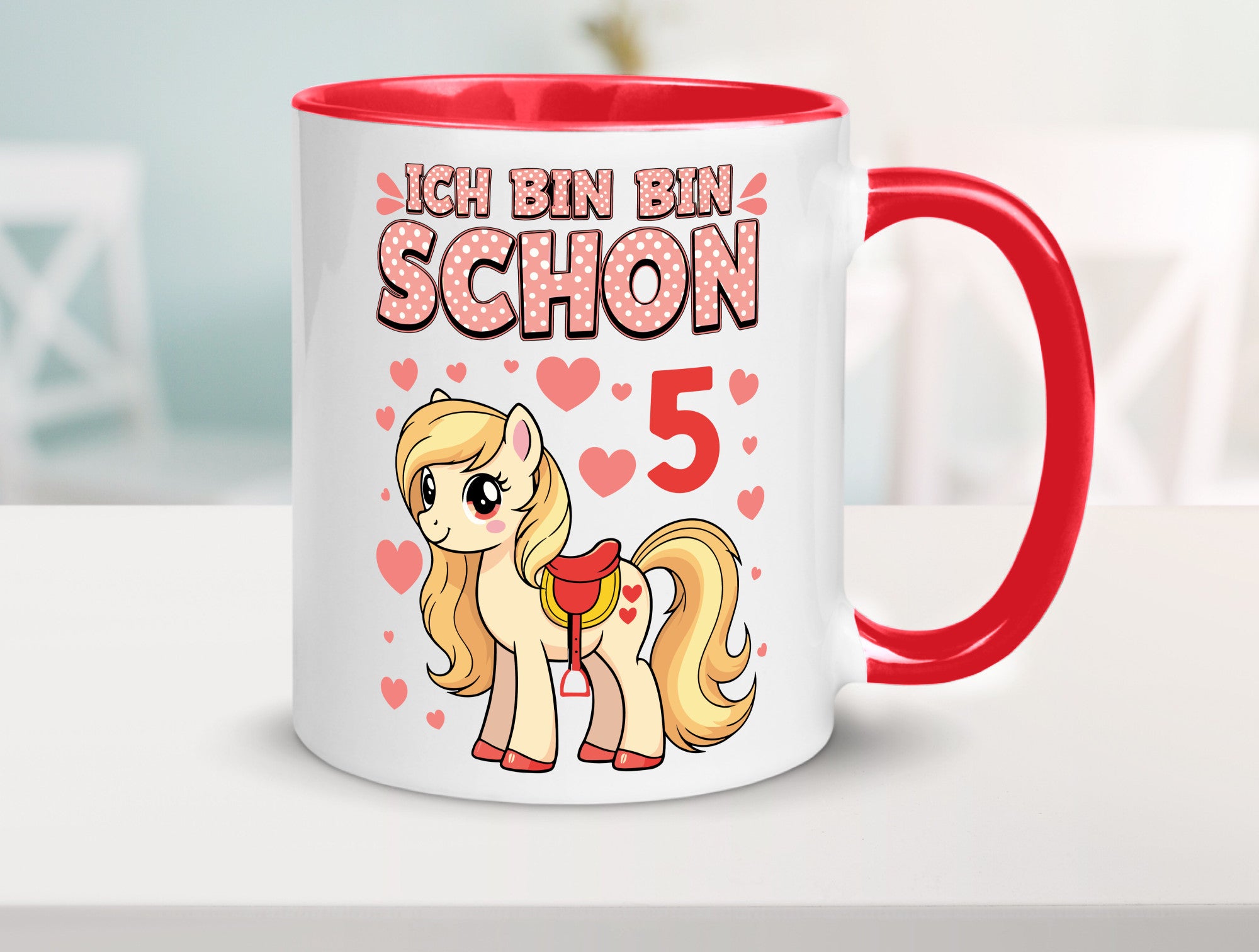 5. Geburtstag | 5 Jahre Mädchen Reiten Pony Humor Geschenkidee Tasse