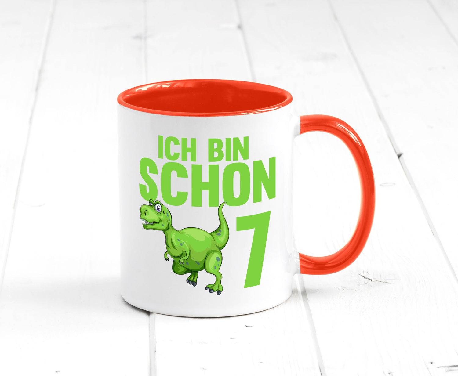 7. Geburtstag | 7 Jahre Dino Dinosaurier Humor Geschenkidee Tasse
