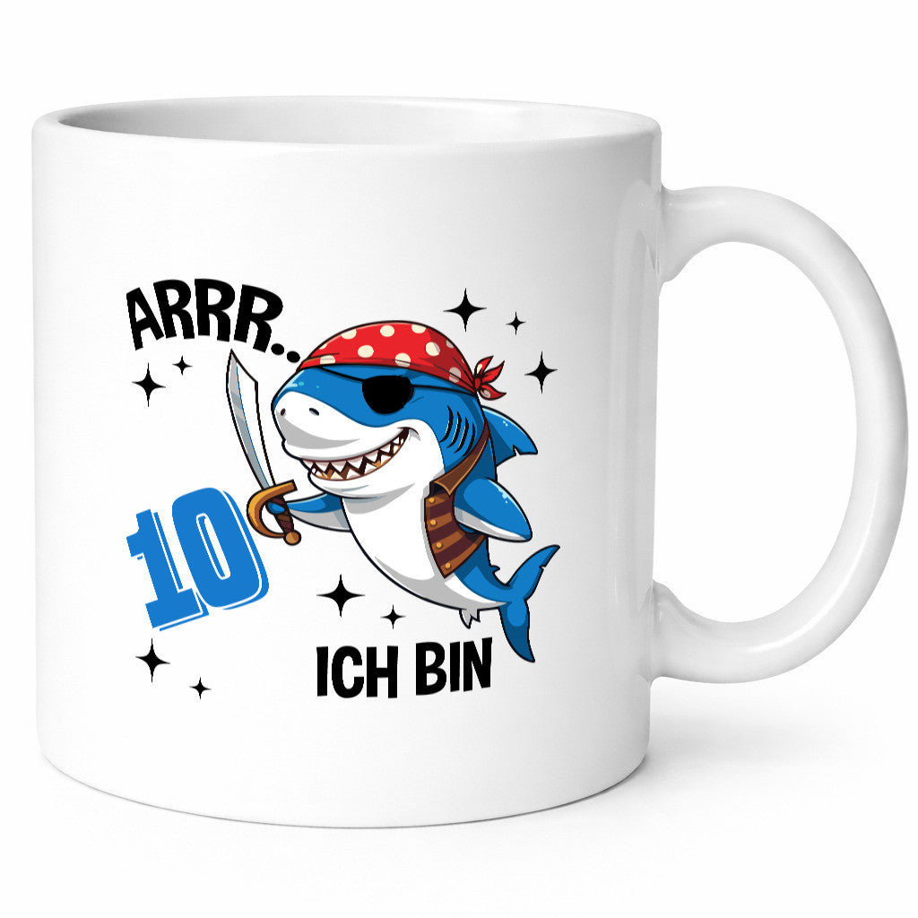 10. Geburtstag | 10 Jahre Arr Pirat Hai Piraten Geschenkidee Humor Tasse