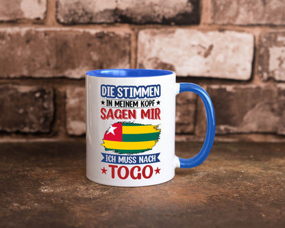 Togo | Urlaub Stimmen in meinem Kopf Traumland Humor Geschenkidee Tasse