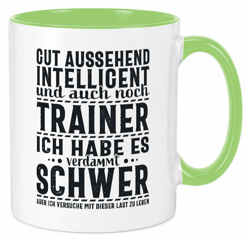 Gut aussehender Trainer |gestrichelte Linie | Punkte lustiger Spruch Geschenk