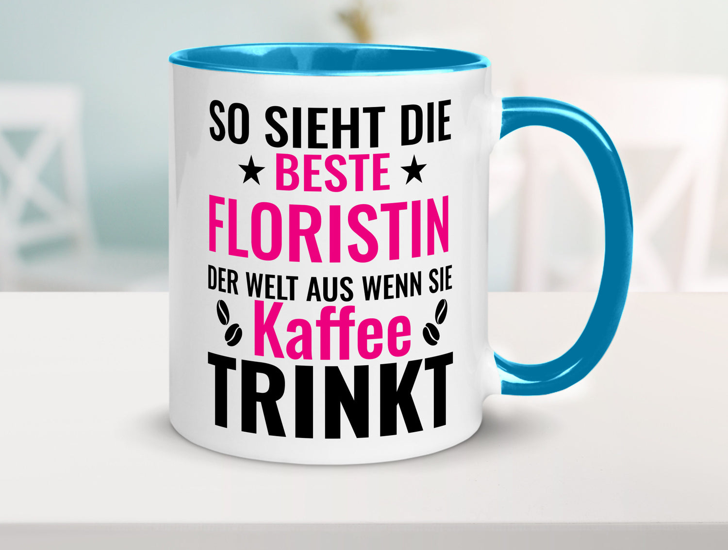 Kaffee trinkt: Floristin | Blumen Verkäuferin lustiger Spruch Geschenk Humor