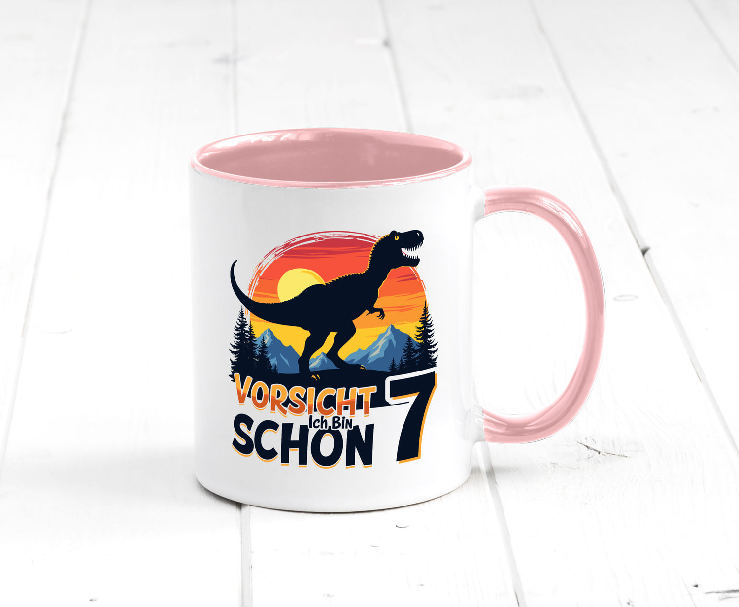 7. Geburtstag | 7 Jahre Dinosaurier v2 Geschenk Geschenkidee lustiger Spruch