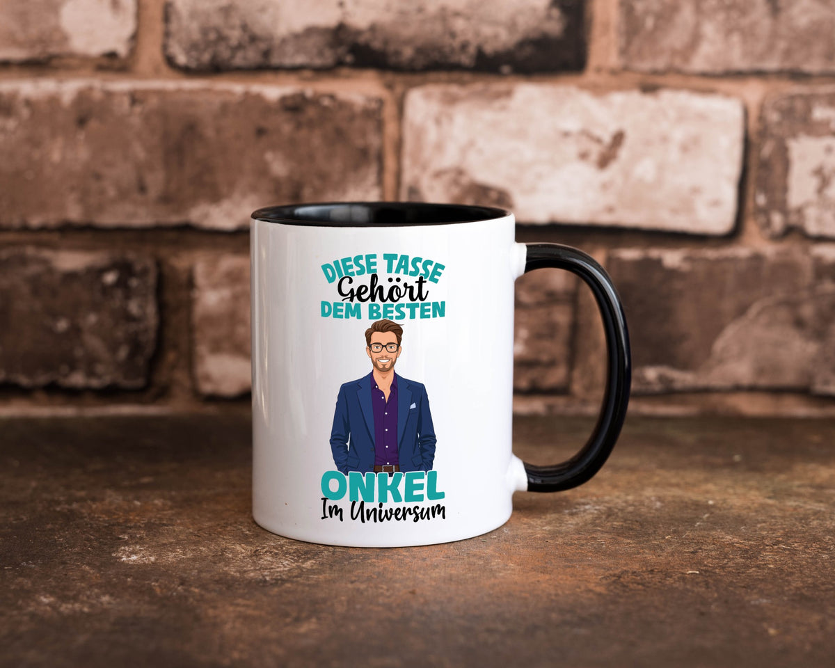 Im Universum: Onkel | Neffe Bruder Familie lustiger Spruch Geschenk Tasse
