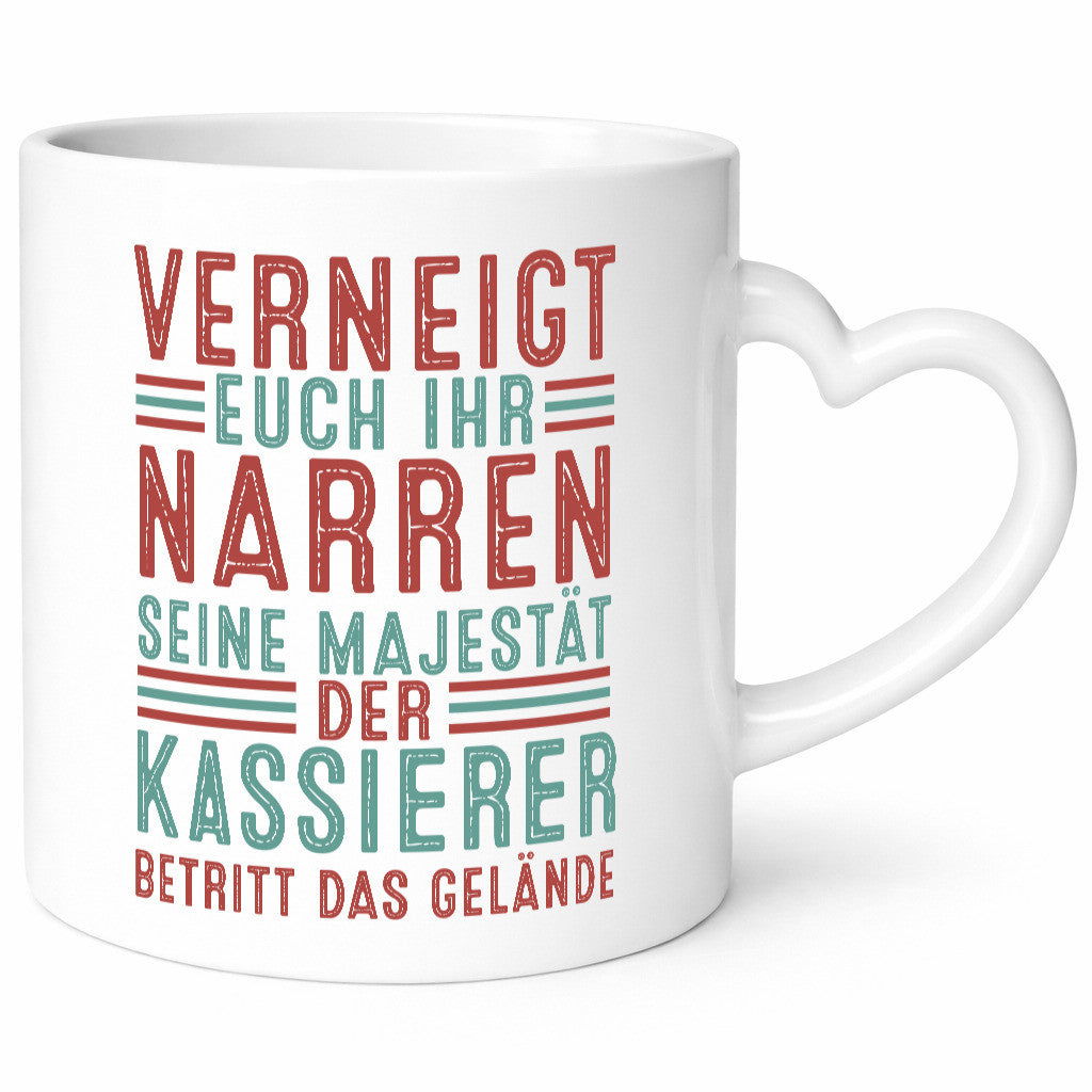 Verneigt euch: Kassierer lustig Humor Geschenkidee Geschenk Tasse
