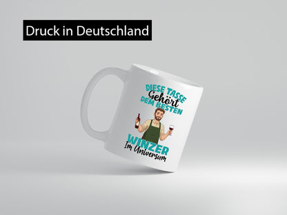 Im Universum: Winzer | Weinbauer Wein Geschenkidee Humor Tasse