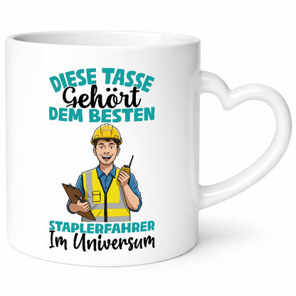 Im Universum: Staplerfahrer | Gabelstapler Fahrer Geschenkidee Humor Tasse