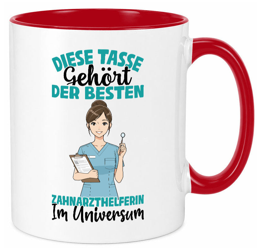 Im Universum: Zahnarzthelferin | Zahnmedizin Humor Geschenkidee Tasse