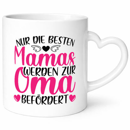 Mamas zur Oma befördert | Herzen Flügel Humor Familie Geschenkidee Tasse